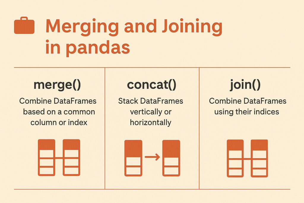 DataFrame Merge Pandas vs Join vs Concat